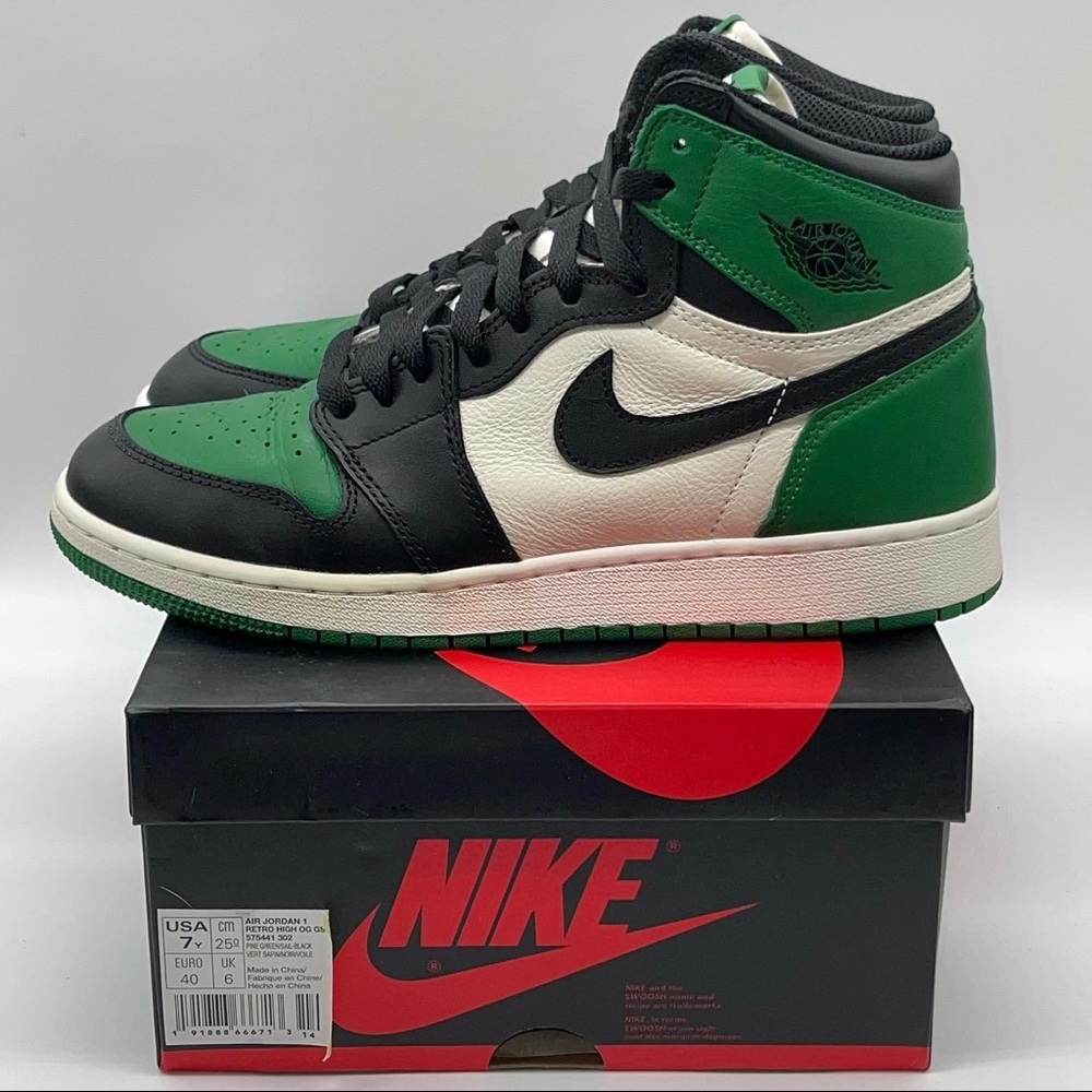Air Jordan 1 Retro High OG BG “Pine Green” (7Y) 575441-302